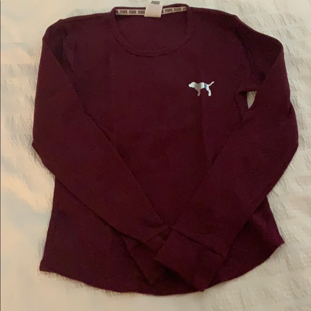 MARRON WAFFLE TOP